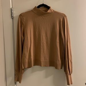 Topshop mock neck camel sweater. Size 8